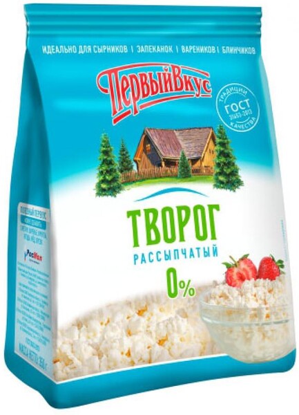 Творог «Первый Вкус» обезжиренный 0%, 350 г