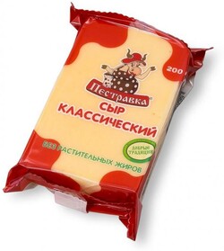 Сыр ПЕСТРАВКА Классический 45% без молочных заменителей жиров, 200 г