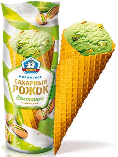 САХАРНЫЙ РОЖОК фисташковый с миндалем 100 гр.