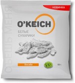 Сухарики белые O'KEICH ржано-пшеничные со вкусом васаби, 50 г