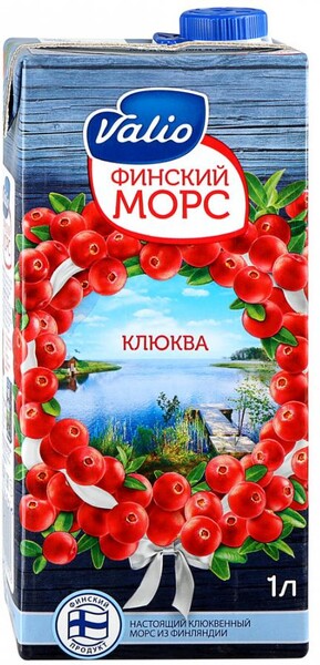 Морс Финский Valio Клюква, 1л