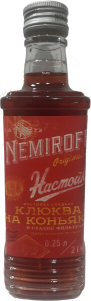 Настойка «Nemiroff Клюква на коньяке», 0.25 л