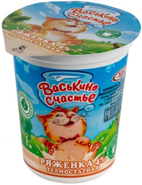 Ряженка Васькино счастье термостатная 4% 350г