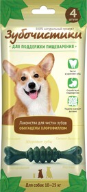 Лакомство для собак «Зубочистики» средних пород с хлорофиллом, 70 г
