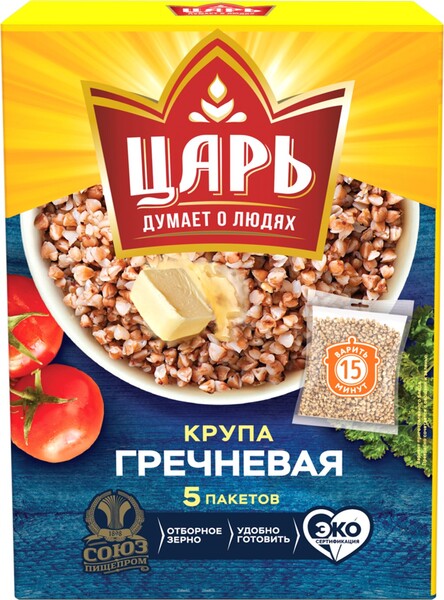 Крупа Царь гречневая ядрица 400г