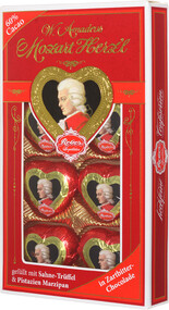 Конфеты шоколадные Reber Mozart Herz'l Фисташковый марципан и ореховое пралине, 80 г