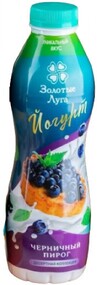 Йогурт питьевой «Золотые Луга» черничный пирог 2,5%, 720 мл