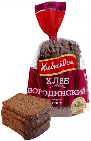 Хлеб Хлебный дом Бородинский 0,4кг
