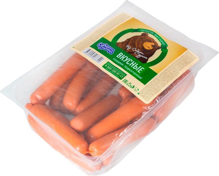 Сосиски подкопченные ПРОСТО ВЫГОДНО Вкусные, весовые Россия 