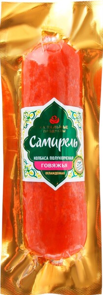 Колбаса полукопченая САМИРЕЛЬ Говяжья Халяль категория Б, 350г Россия, 350 г