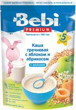 Каша Bebi Premium Гречневая молочная яблоко абрикос с 5 месяцев 200 г