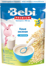 Каша Bebi Premium овсяная молочная с 5 месяцев 200 г