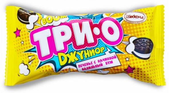 Печенье «АККОНД» ТРИО Джуниор ваниль, 45 г