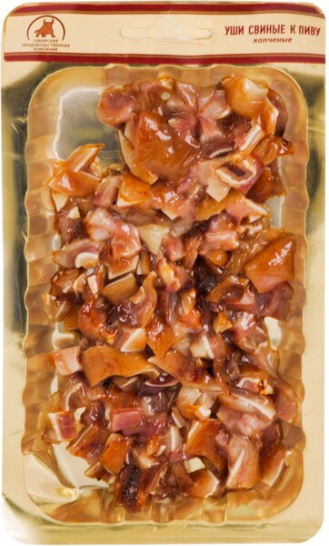 Уши копчено-вареные свиные СПК К пиву, 150г Россия, 150 г