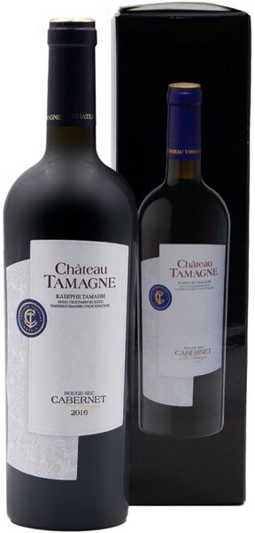 Вино красное сухое «Каберне Тамани» в подарочной упаковке, 0.75 л