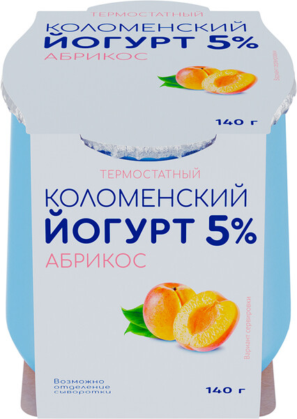 Йогурт Коломенский Абрикос 5% 140г