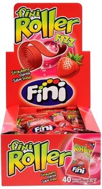 Жевательная резинка Fini, Roller Strawberry 40 шт., 20 гр., картон