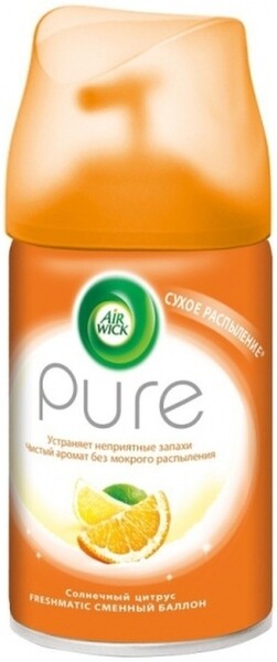 Air Wick / Освежитель воздуха,сменный баллон к автоматическому освежителю воздуха Airwick Pure Солнечный цитрус