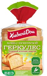 Хлеб Fazer Хлебный Дом Геркулес с кукурузой, 255 гр., пакет