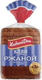 Хлеб Fazer Хлебный Дом, Ржаной обдирный нарезка, 400 гр., пакет