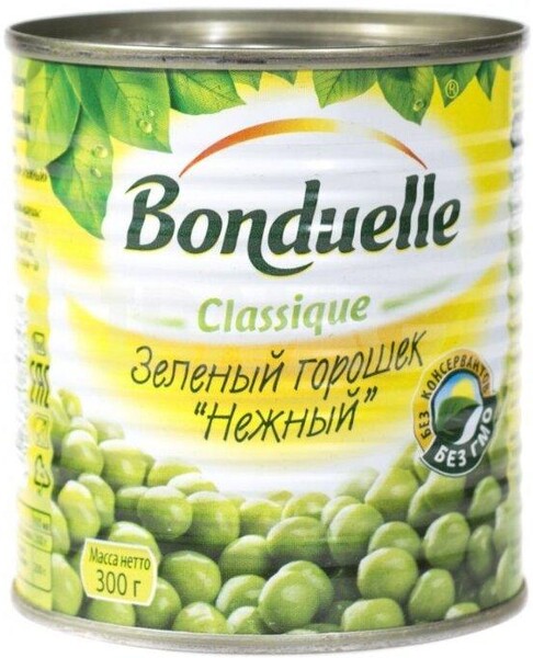 Горошек зелёный Bonduelle Classique нежный, 300 г