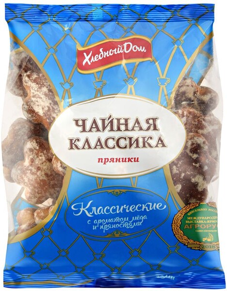 Пряники Хлебный Дом классические с ароматом меда и пряностями 0,5кг