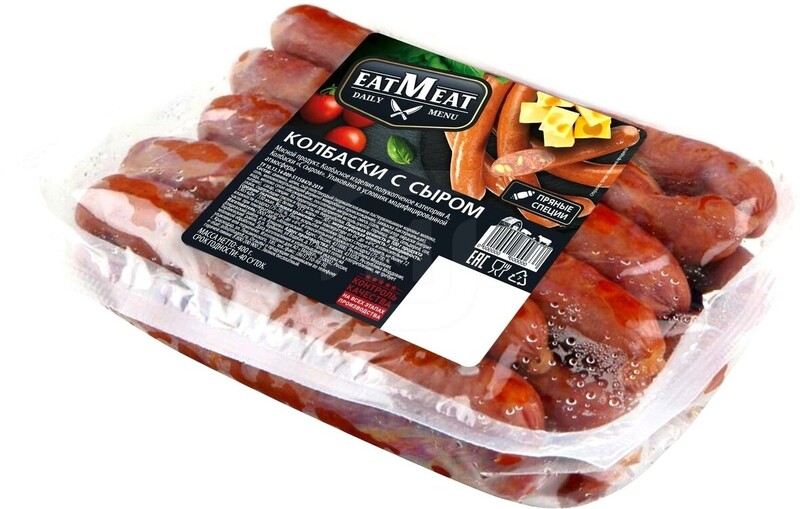 Колбаски Eat Meat полукопченые с сыром 400г