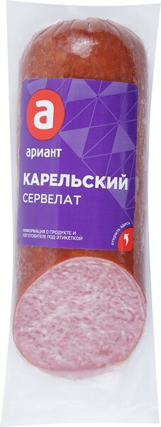 Колбаса полукопченая АРИАНТ Сервелат Карельский, 310г Россия, 310 г