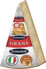 Сыр твёрдый Grana 43%, Schonfeld, Россия, БЗМЖ