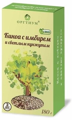 Киноа Оргтиум с имбирем и кунжутом светлым, 0.18кг