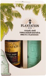 Ром PLANTATION Original Dark Double Aged выдержанный 40% + стакан, п/у,  0.7л Франция, 0.7 L