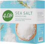 4Life соль морская мелкая йодированная в коробке, 500 г