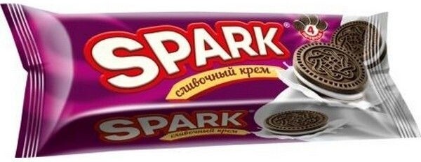 Печенье Славянка Спарк (Spark) с какао и начинкой сливочный крем, 0.50кг