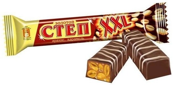 Батончик Славянка Золотой Степ XXL арахис, карамель, 0.08кг