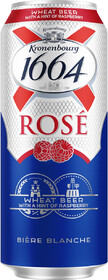 Напиток пивной KRONENBOURG 1664 Blanc Rose пастеризованный 4,5%, 0.45л Россия, 0.45 L