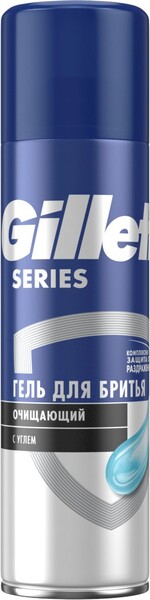 Гель для бритья GILLETTE Tgs очищающий с углем, 200мл Великобритания, 200 мл