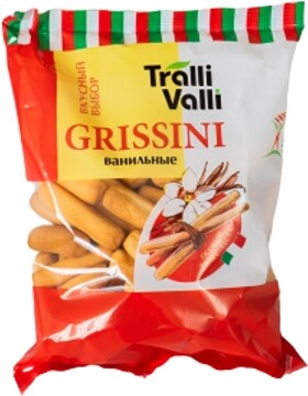 Палочки Grissini хлебные ванильные Tralli Valli 150г