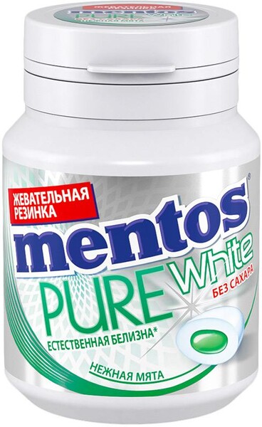 Жевательная резинка Mentos Pure white 