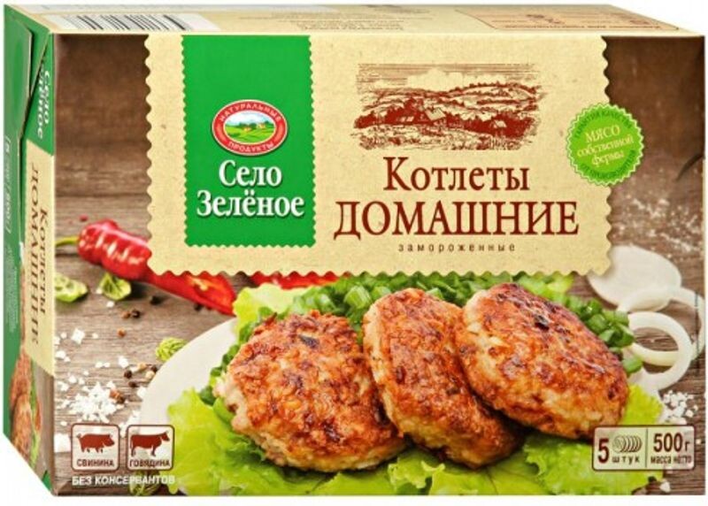 Котлеты Село Зеленое домашние замороженные 500 г