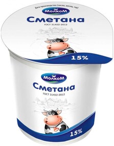 Сметана 15% жир., 400г