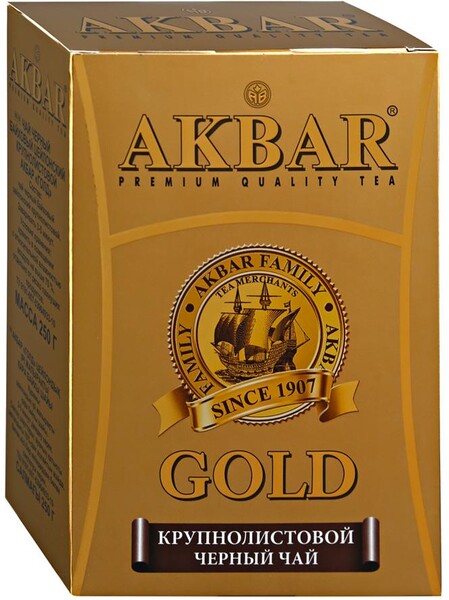 Чай Akbar Gold черный крупнолистовой 250 г