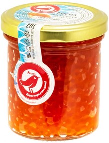 Икра лососевая АШАН Красная птица, 160 г