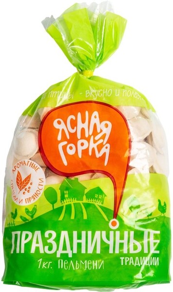 Пельмени Ясная Горка праздничные из мяса птицы 1кг