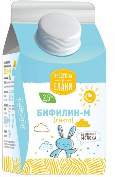 Бифилин ПРОДУКТЫ ИЗ ЕЛАНИ 2,5%, без змж, 450г Россия, 450 г