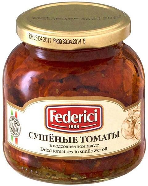 Томаты Federici сушеные в подсолнечном масле 280г