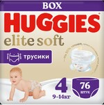 HUGGIES / Трусики Huggies Elite Soft 4 (9-14кг), 76 шт.