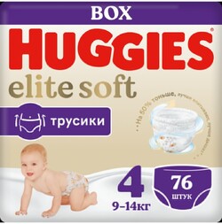 HUGGIES / Трусики Huggies Elite Soft 4 (9-14кг), 76 шт.