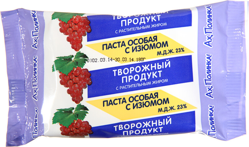 Молокосодержащий продукт Моя Цена творожная масса с изюмом 180г