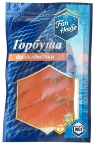 Горбуша Fish House ломтики соленые 100г