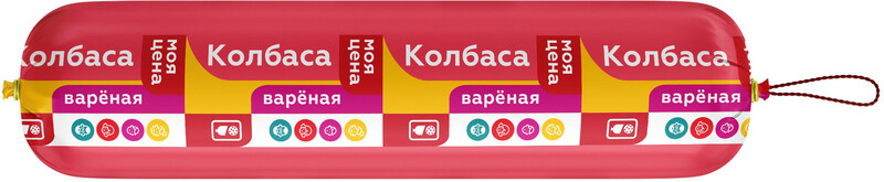 Колбаса Моя Цена вареная 400г